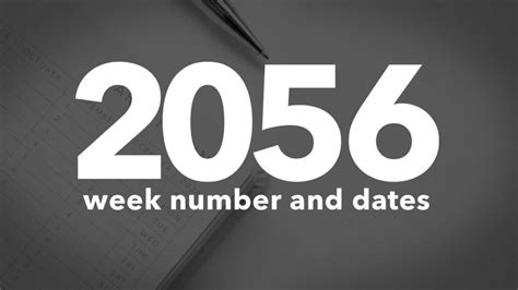 2056 Calendar Week Numbers And Dates List Of National Days