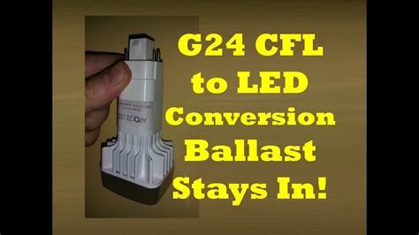 This requires that the fixture be rewired to bypass the ballast, which can either be left in place or removed. G24 LED Retrofit WITHOUT Ballast Bypass! PL Conversion CFL ...