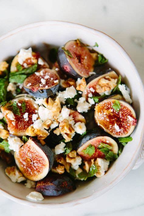 Fig Mint And Goat Cheese Salad Recipe Salad Recipes Lunch Salad