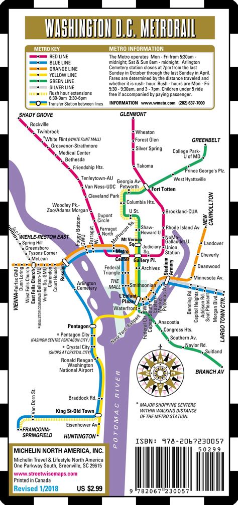 Metro Map Of Washington Dc And Hotels