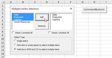 Excel How To Use Multiple Selections From Vba Userform Multiselect