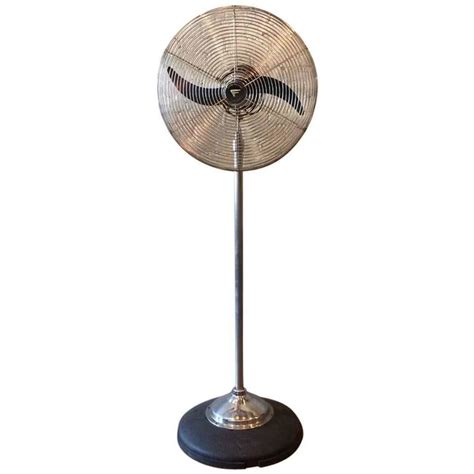 Large Chrome Freshnd Aire Industrial Standing Floor Fan
