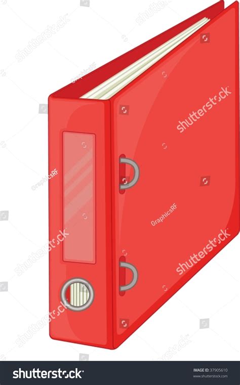 Illustration Red File Folder On White Stock Vector Royalty Free 37905610