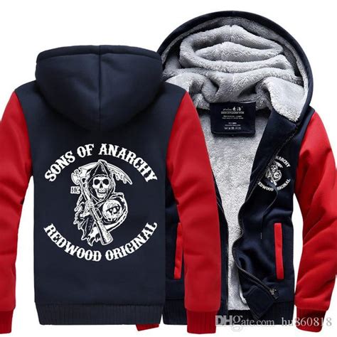 2019 Sons Of Anarchy Samcro Jax Winter Thick Hoodie Fleece Sweatshirt