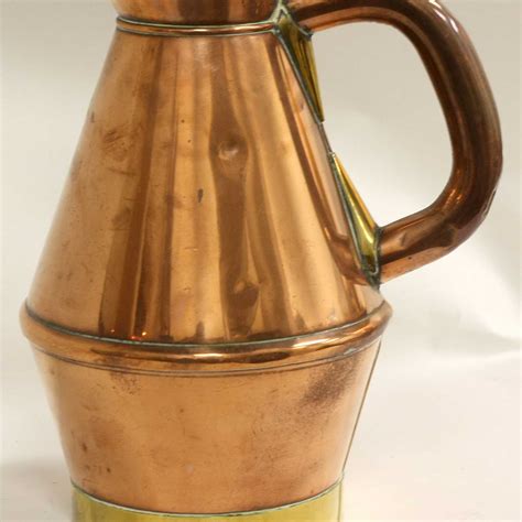 Antique Copper And Brass Pitcher Foxglove Antiques And Galleries