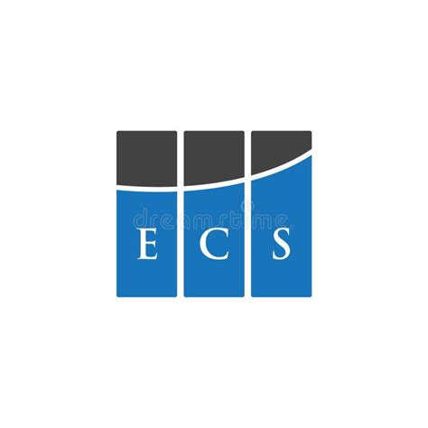 Ecs Letter Logo Design On White Background Ecs Creative Initials