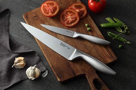 knife kitchen knives block chef stone piece boomer stand stainless steel sharp super sets sharpener scissors acrylic amazon