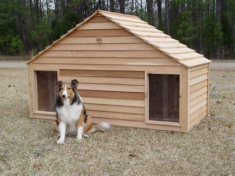 Large Duplex Two Door Dog House Custom Wooden Dog House