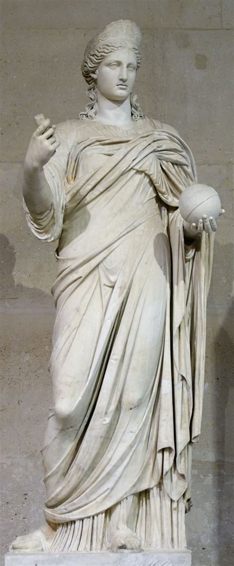 Statue Of A Goddess Probably Juno Restored As Urania Marble 2nd