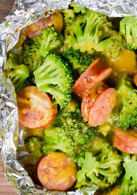 Sauté the onion and tomato and green pepper. Sausage Broccoli Cheddar Foil Packs (keto + low carb ...