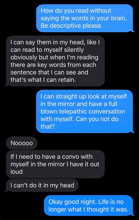 Guy Finds Out Not Everyone Has An Internal Monologue With Themselves