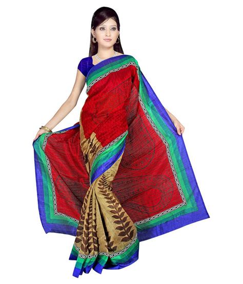 Shyam Silk Fabrics Multi Color Silk Saree Buy Shyam Silk Fabrics Multi Color Silk Saree Online