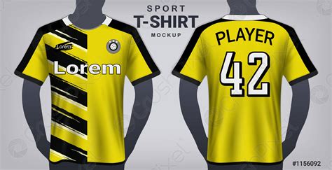 Download Soccer Jersey And Sport T-Shirt Mockup Template Realistic ...