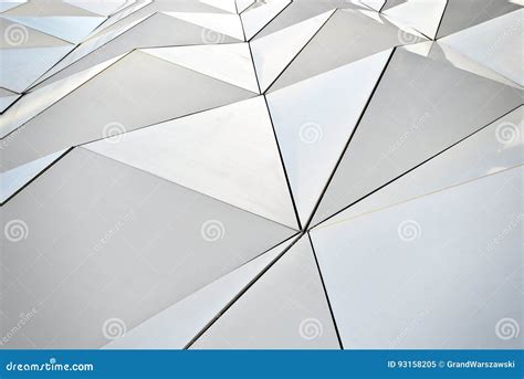 Polygonal Triangle Glass Facade Of Modern Building Royalty Free Stock