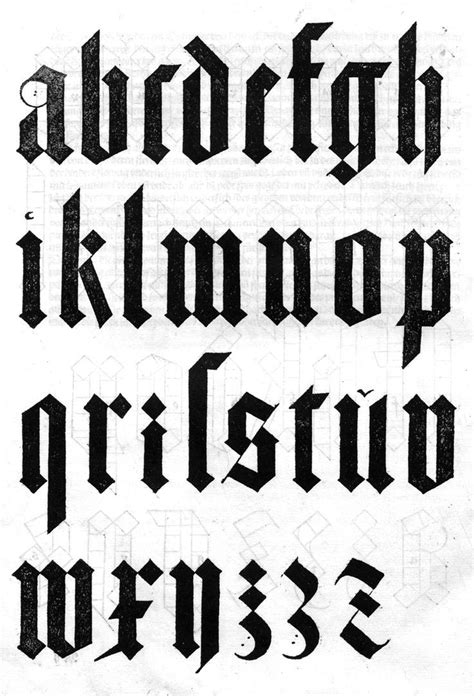 Image Result For Gothic Lettering Typography Alphabet Gothic