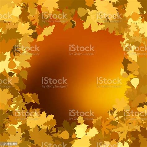 Gold Autumn Background With Leaves Eps 8 Stock Illustration Download
