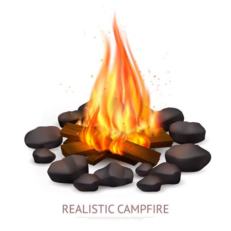 Best camp fire free vector art downloads from the oogazone.com community. Realistic campfire background composition | Free Vector