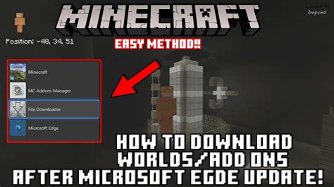 Minecraft How To Download Worldsadd Ons On Xbox After Microsoft Edge
