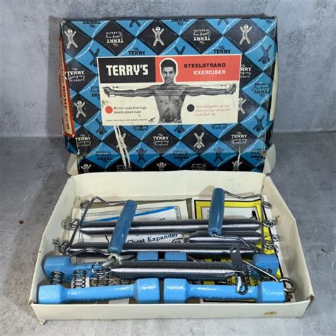 Vintage 1960s Terrys Steel Strand Exerciser Instructions And Extras £49