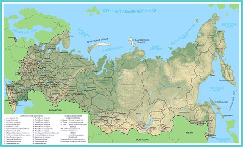 Large Detailed Administrative Map Of Russia With Major Roads Major