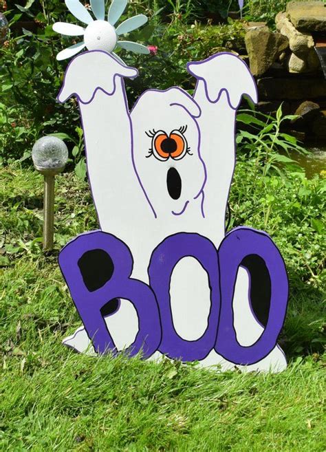 Halloween Boo Ghost Ghost Lawn Stake Halloween Yard Art Arte De Patio