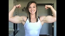 Blakelee Ortega muscle girl with big biceps posing and workout - YouTube