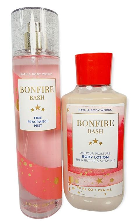 Bath And Body Works Bonfire Bash Fine Fragrance Mist Body Lotion 8oz New