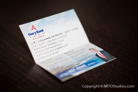 Since there are 4 panels instead of the standard 2, you can utilize the inside panels by. Folded Business Cards for Gary Kent Team - MITO Studios ...