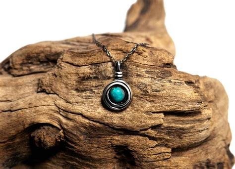 Handmade Natural Turquoise Sterling Silver Pendant Etsy