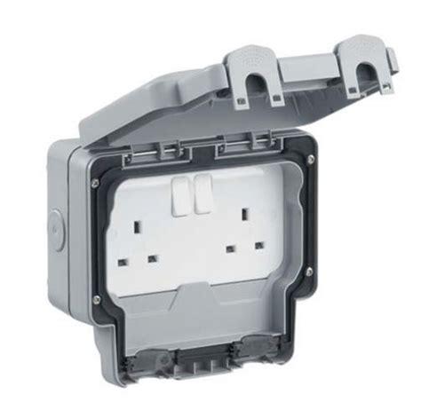 Bew Direct Mk Masterseal K56482gry 2 Gang Dp Switched Socket Ip56 13a