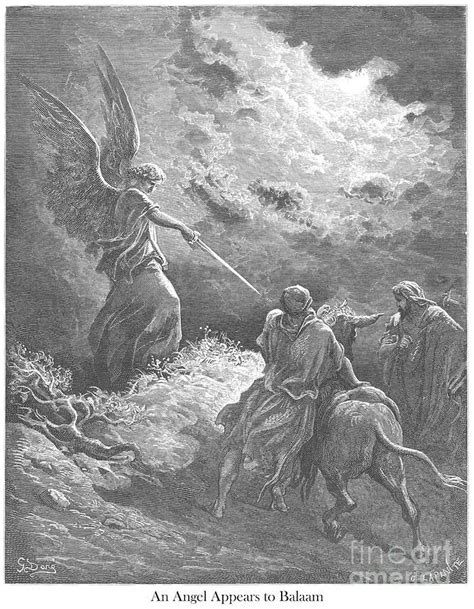 The Angel Appearing To Balaam By Gustave Dore V1 By Historic