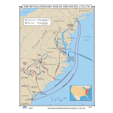 War For Independence In The South 1778 1781 Map Shop Us And World