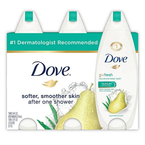 Dove Go Fresh Rejuvenate Body Wash Pear And Aloe Vera 24 Fl Oz 3 Pk