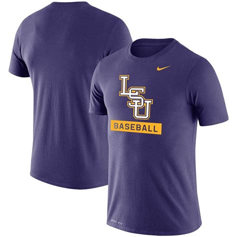 Men S Lsu Tigers Baseball Logo Stack Legend Performance T Shirt Editorialist