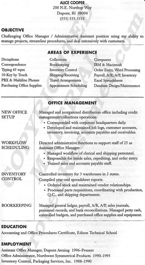 16 Office Manager Cv Example That You Should Know