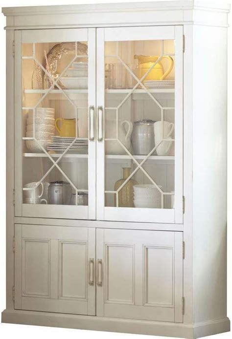 A perfect decoration for displaying decorations. Birch Lane Heritage Lisbon Solid Rubberwood Lighted China Cabinet #kitchendoors#birch #cabinet ...