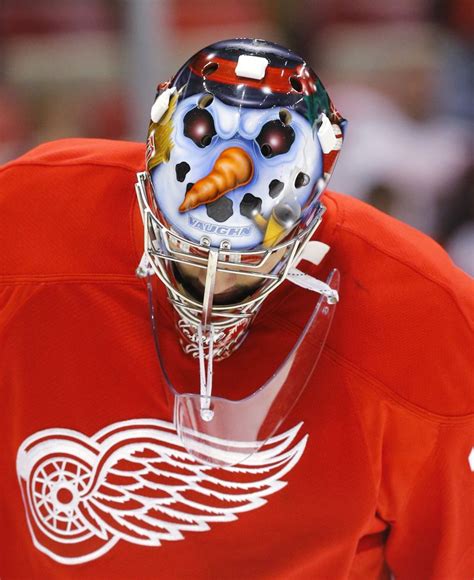 National Post Sports Goalie Mask Detroit Red Wings Hockey Goalie