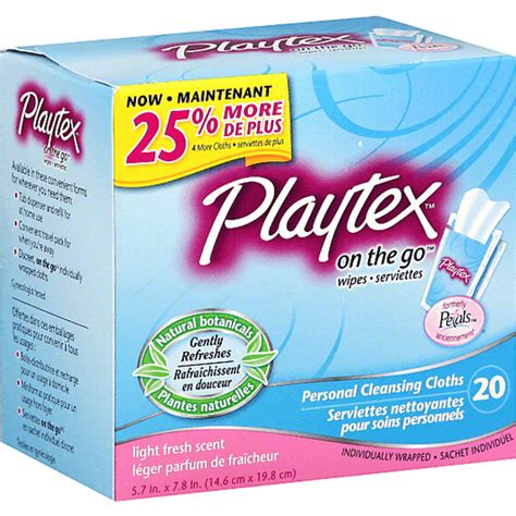 Playtex On The Go Personal Wipes Light Fresh Scent 20 Ct Shop Harter House