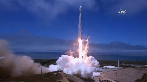 A Spacex Falcon 9 Rocket Launches Nasas Twin Grace Fo Satellites And
