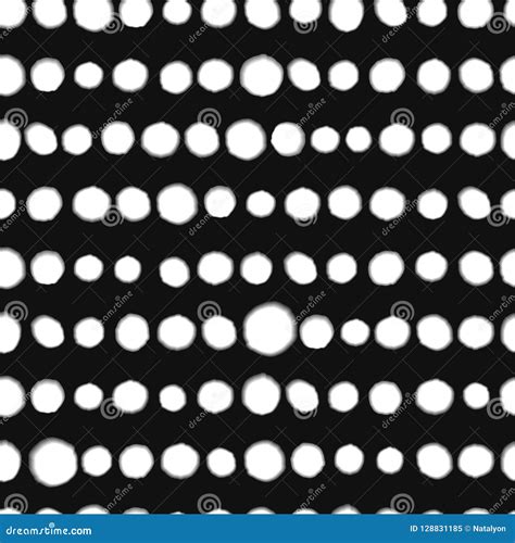 Black And White Artistic Spots Seamless Pattern Vector Stock Vector