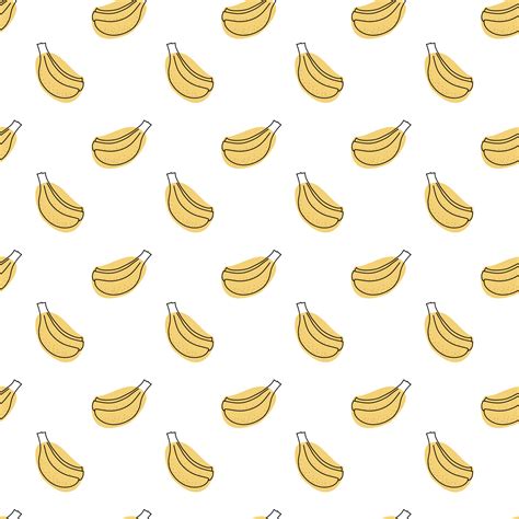 Bananas Seamless Pattern In Trendy Style Banana Endless Background