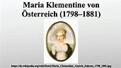Maria Klementine von Österreich (1798–1881) - YouTube