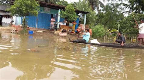 Assam Flood Over 2468 Lakh People Affected Death Toll Rises To 102