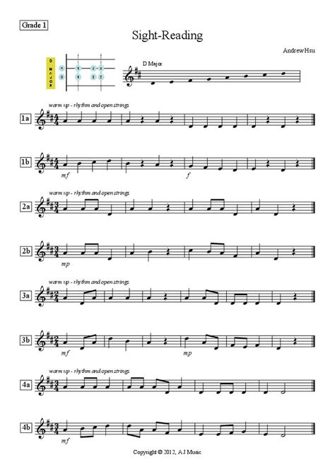 How to read music notes pdf. Violin Sight-Reading (Grade 1) - Download Sheet Music PDF file | Violin teaching, Sheet music ...