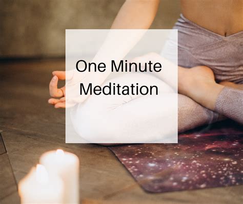 One Minute Meditation Renewed Living Inc
