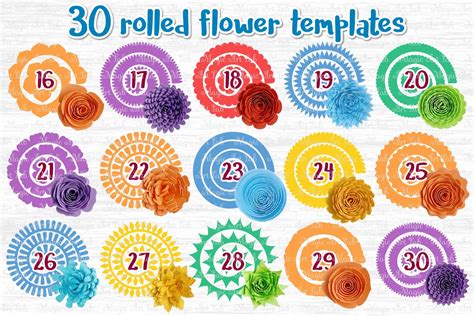 Free Svg Rolled Paper Flower Svg Bundle File For Cricut Paper This