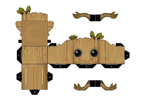 Groot Face3 By Tyumenb On Deviantart Paper Toy Design Paper Toy