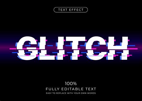 Glitch Text Effect Editable Font Style Graphic By Danhoodstock