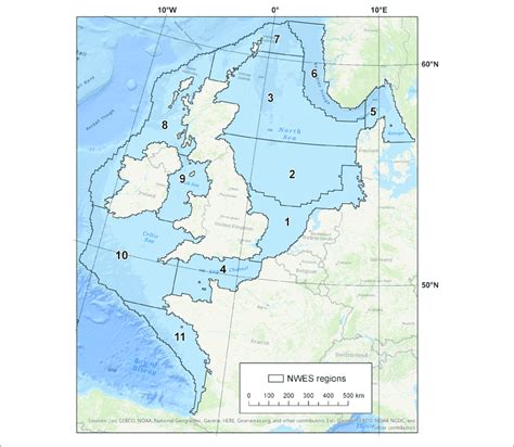 A Map Of The Northwest European Continental Shelf Numbers Indicate