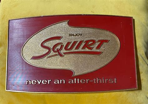 Vintage Squirt Soda Enjoy Squirt Never An After Thirst Redgold Sign Etsy
